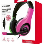 Casti Bigben Stereo V1 Pink/green - Nintendo Switch NSW