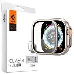 Folie sticla transparenta Spigen GLAStR Slim Pro compatibila cu Apple Watch Ultra 49mm Titanium