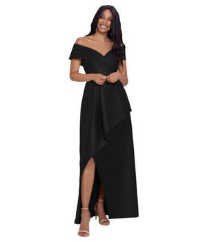 Imbracaminte Femei XSCAPE Acadia High-Low Off-the-Shoulder Ballgown Black, XSCAPE