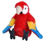 Wild republic - Jucarie din plus Papagal Macaw Stacojiu , 20 cm