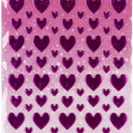Stickere cu inimioare roz metalic