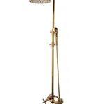 Coloana de dus TRENDY’S, cu doua functii, montare pe perete, gold, TRENDY'S