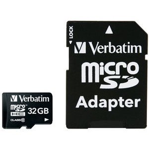 Verbatim Verbatim 32GB Micro SD (HC) CLASS 10 WITH ADAPTOR, Verbatim