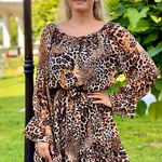 Rochie Olive animal print in clos eleganta, 