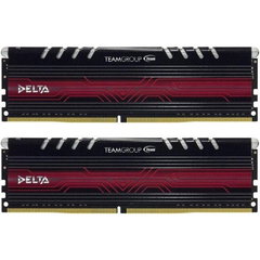 Delta Series Red LED, DDR4-2400, CL15 - 32 GB Kit, Team Group