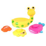 Jucarie de baie Eddy Toys - Melc cu 3 animale marine