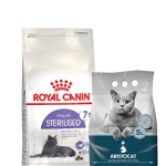 ROYAL CANIN Sterilised +7 hrana uscata pisica sterilizata senior 10 kg + ARISTOCAT Nisip pentru litiera pisicilor, din bentonita 5 l GRATIS