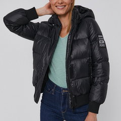Armani Exchange geaca de puf femei, culoarea negru, de iarna, Armani Exchange