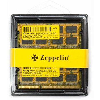 Memorie DDR Zeppelin DDR3 Gaming 16GB frecventa 1600 Mhz (kit 2x 8GB) dual channel kit, radiator