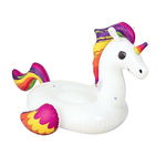 Saltea gonflabila Bestway, model unicorn, plastic, 224 x 164 cm, alb