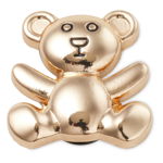 Jibbitz Crocs Gold Teddy Bear, Crocs Jibbitz