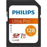 Card Philips Ultra Pro SDXC 128 GB clasa 10 UHS-I/U3 V30 (FM12SD65B/00), Philips