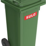 Europubela din material plastic 120 L culoare verde SULO - Transport inclus, SULO