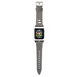 Curea Karl Lagerfeld, Karl Head PU Watch Strap pentru Apple Watch 38/40 mm, Argintiu, Karl Lagerfeld