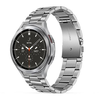 Accesoriu smartwatch Stainless compatibila cu Samsung Galaxy Watch 4/5/5 Pro 40/42/44/45/46mm Silver, TECH-PROTECT
