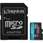 Card de memorie Kingston Canvas Go Plus MicroSDXC 128GB UHS-I CL10 + Adaptor SD sdcg3/128gb