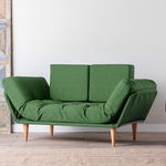 Canapea extensibila Nina Daybed, Futon, 3 locuri, 200x70 cm, metal, verde petrol, Futon