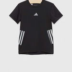 adidas tricou copii U RUN 3S culoarea negru, modelator, adidas