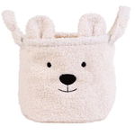 Cos depozitare Childhome 25x20x20 cm, Teddy Alb, Childhome