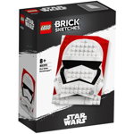 Set 151 piese constructie Star Wars - Brick Sketches, Lego, Multicolor