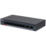 Dahua 10-Port Cloud Managed Desktop Gigabit Switch cu 8-Port PoE, CS4010-8GT-110, Interfata: Port 1-8: 8 × RJ-45 10/100/1000 Mbps (PoE); Port 9-10: 2 × RJ-45 10/100/1000 Mbps（uplink）, Managed, Layer 2, Switching Capacity: 20 Gbps, Packet Forw, DAHUA