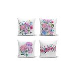 Set 4 fețe de pernă decorative Minimalist Cushion Covers Purple Pink, 45 x 45 cm, Minimalist Cushion Covers