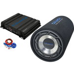 Pachet subwoofer auto Crunch GTS 250  250W RMS + amplificator Crunch GPX 500.2  2 canale  250W + Kit cablu 10 mm2
