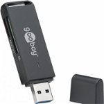 Cititor de carduri USB 3.0 la micro SD/SD, Goobay W59089