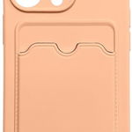 Hurtel Card Armor Case etui pokrowiec do iPhone 13 Pro Max portfel na kartę silikonowe pancerne etui Air Bag różowy, Hurtel