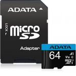 MEMORY MICRO SDXC 64GB CLASS10/W/A AUSDX64GUICL10A1-RA1 ADATA &quot