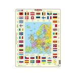 Puzzle 70 piese - Steagurile Europei | Larsen, Larsen
