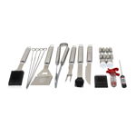 Set 24 piese din inox, pentru gratar plus borseta depozitare / ZTS 8325, 