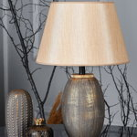Lampa birou Tima, 60 W, Maro/Auriu, H 46 cm, 