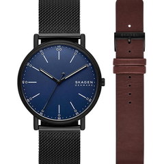 Skagen, Ceas rotund cu curele intersanjabile, Negru