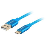 Lanberg cable Premium Quck Charge 3.0 ,USB-C(M)->A(M) 1m Blue, LANBERG