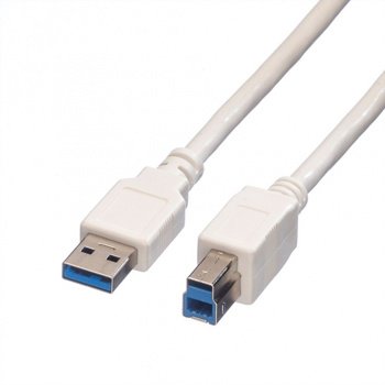Cablu Value USB 3.0 tip A la tip B T-T 1.8m Alb 11.99.8870-50