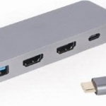 Hub usb, Gembird, 3 in 1, USB Tip C/HDMI, Multicolor