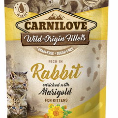 CARNILOVE KITTEN Plic pentru pisicuţe, cu Iepure şi gălbenele 85g, Carnilove