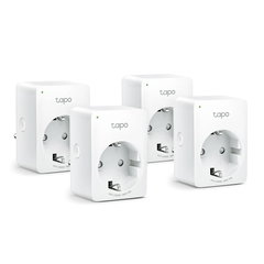 Set 2 prize Smart Plug WiFi, Tp-Link, Tapo P100, alb, 51x72x40mm