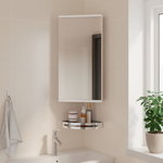 vidaXL Dulap de colț cu oglindă pentru baie, alb, 30x24x60 cm, vidaXL