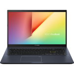 Laptop ASUS Vivobook 15 X513EA cu procesor Intel® Core™ i7-1165G7 pana la 4.70 GHz, 15.6", Full HD, IPS, 8GB, 512GB M.2 NVMe™ PCIe® 3.0 SSD, Intel Iris Xᵉ Graphics, No OS, Bespoke Black