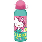 Sticla apa aluminiu Hello Kitty 520 ml, SunCity, Albastru