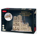 Puzzle 3D, CubicFun, Notre Dame, 293 piese(nivel complex), Multicolor