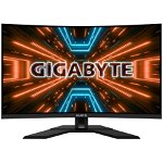 Gigabyte Monitor Gaming VA Gigabyte 31.5 M32UC, Ultra HD (3840 x 2160), HDMI, DisplayPort, AMD FreeSync, Ecran Curbat, Boxe, 144 Hz, 1 ms, Negru, Gigabyte