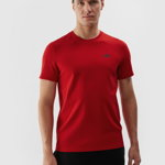 Tricou regular unicolor pentru bărbați - roșu, 4F Sportswear