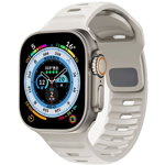 Curea Tech-Protect Iconband Line pentru Apple Watch 4/5/6/7/8/9/Se/Ultra 1/2 (42/44/45/49 mm) Alb, Tech-Protect
