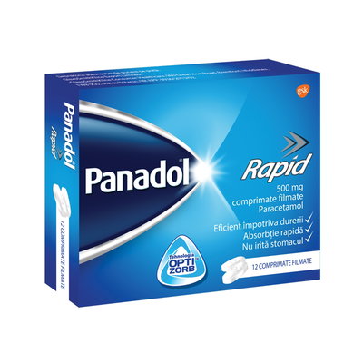 Panadol Rapid 500mg, 12 comprimate filmate, Haleon, Haleon