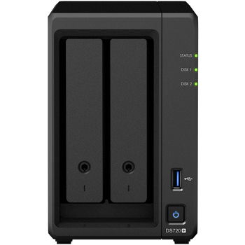 Network Attached Storage Synology DS720+, 2-Bay, Procesor Intel Celeron J4125 2GHz, 2GB DDR4