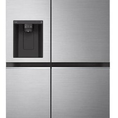 Side by Side LG GSLV70PZTE, No Frost, 635 l, Door Cooling, LINEARCooling, UVnano, FRESHBalancer, LG ThinQ, Dozator apa, H 179 cm, Argintiu, Clasa E