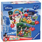 Puzzle clubul mickey 3 buc in cutie 25/36/49 piese ravensburger, Ravensburger